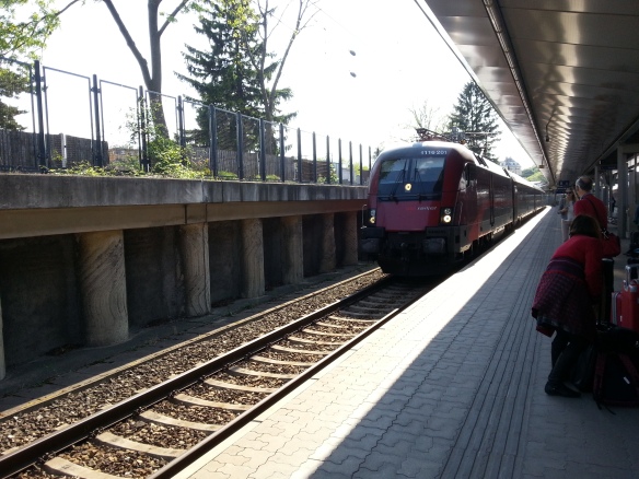 Årets första maj-tåg, RailJet från Wien till Budapest.